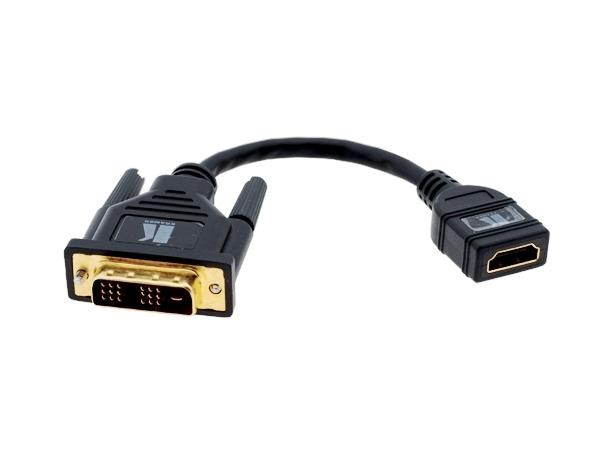 Kramer Adapter DVI - HDMI  0,3 m Overgang DVI Male - HDMI Female